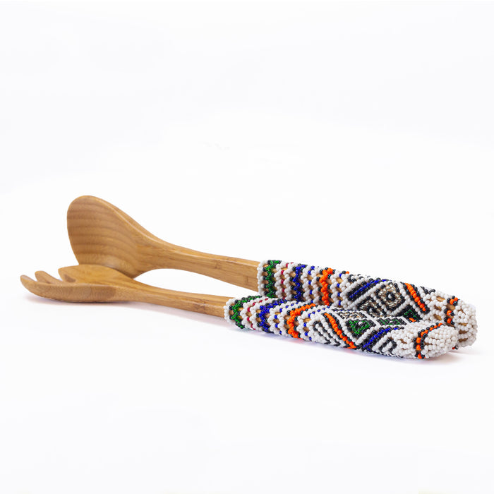 Ndebele Beaded Salad Servers - Africa Handmade