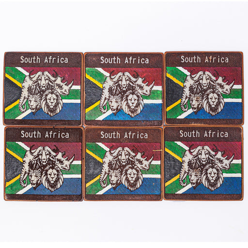 South African Location Coasters (Set of 6) - Africa Handmade