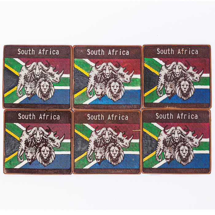 South African Location Coasters (Set of 6) - Africa Handmade