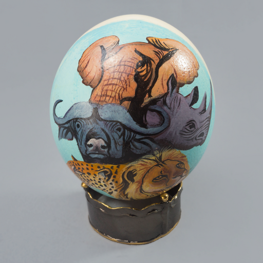 Big Five Painted Egg - Africa Handmade