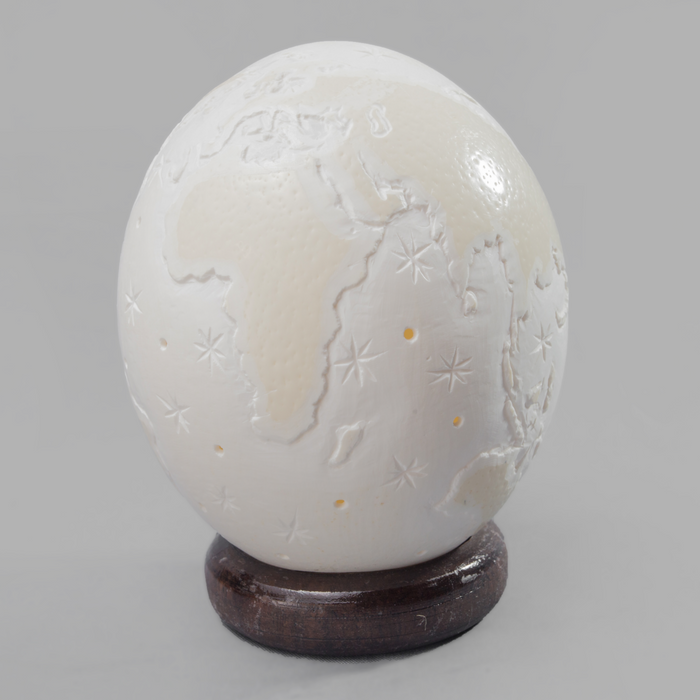 Etchings Of The World Ostrich Egg - Africa Handmade