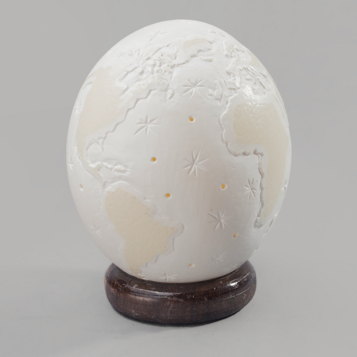 Etchings Of The World Ostrich Egg - Africa Handmade