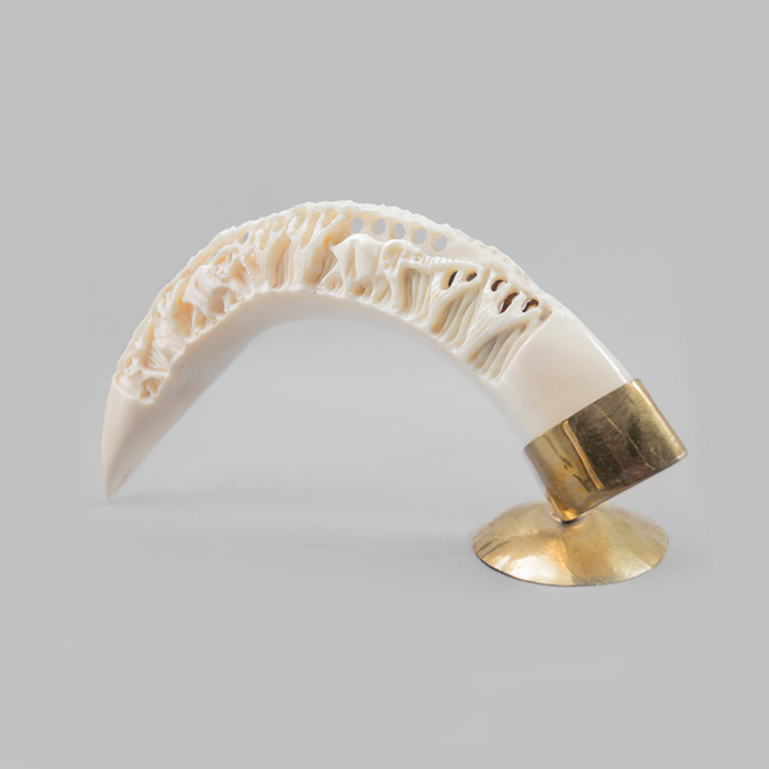 Elephants of Africa Giraffe Bone Carving - Africa Handmade