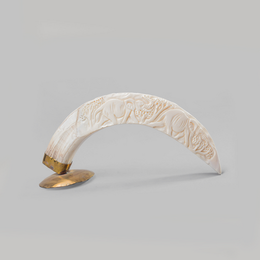 Elephants of Africa Giraffe Bone Etching - Africa Handmade