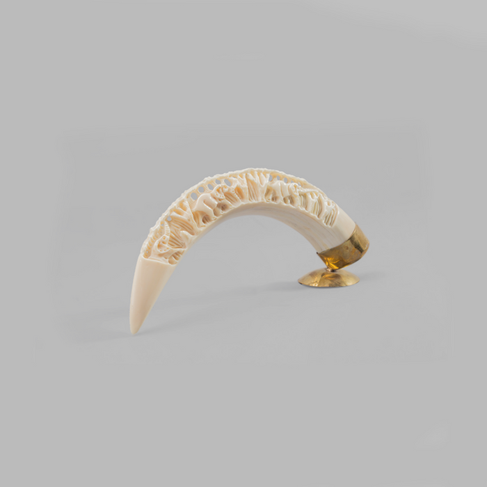 Elephants of Africa Giraffe Bone Carving - Africa Handmade
