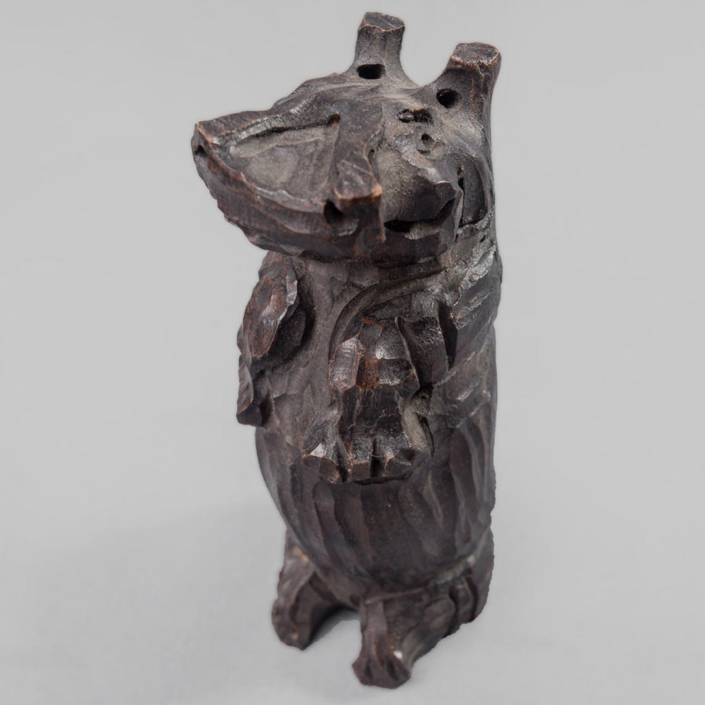 Sitting Hippo Ebony Wood Carving - Africa Handmade