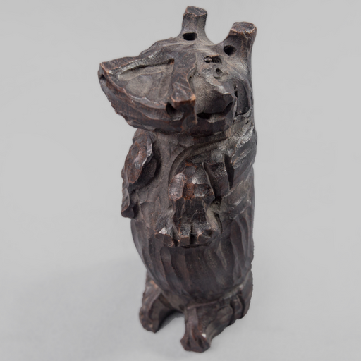 Sitting Hippo Ebony Wood Carving - Africa Handmade