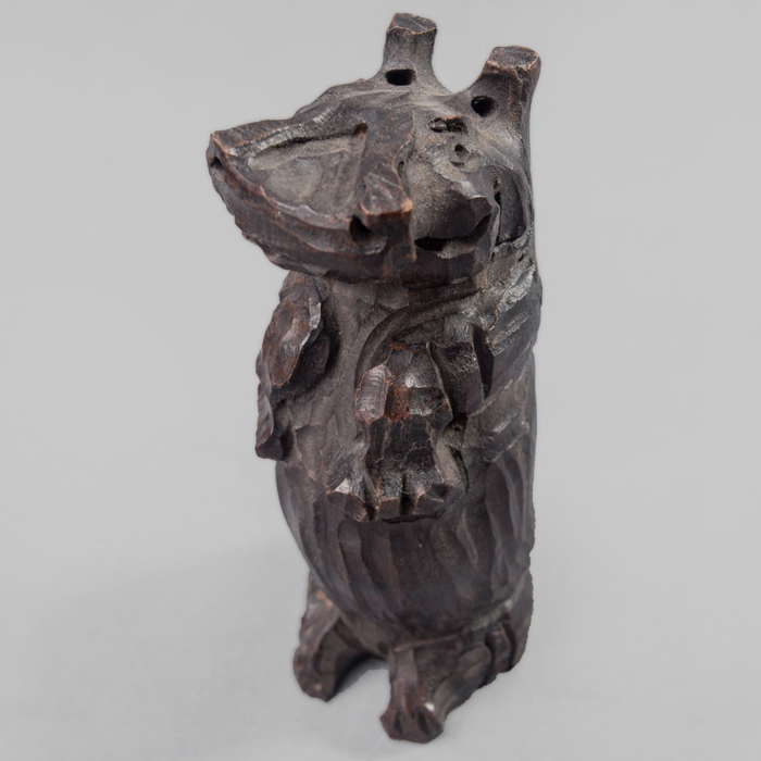 Sitting Hippo Ebony Wood Carving - Africa Handmade