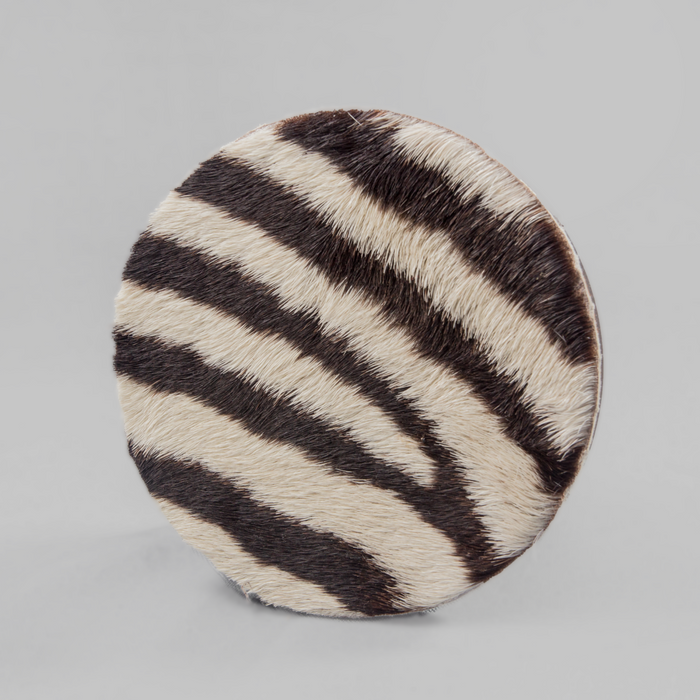 Zebra Fur Coasters (set of 6) - Africa Handmade