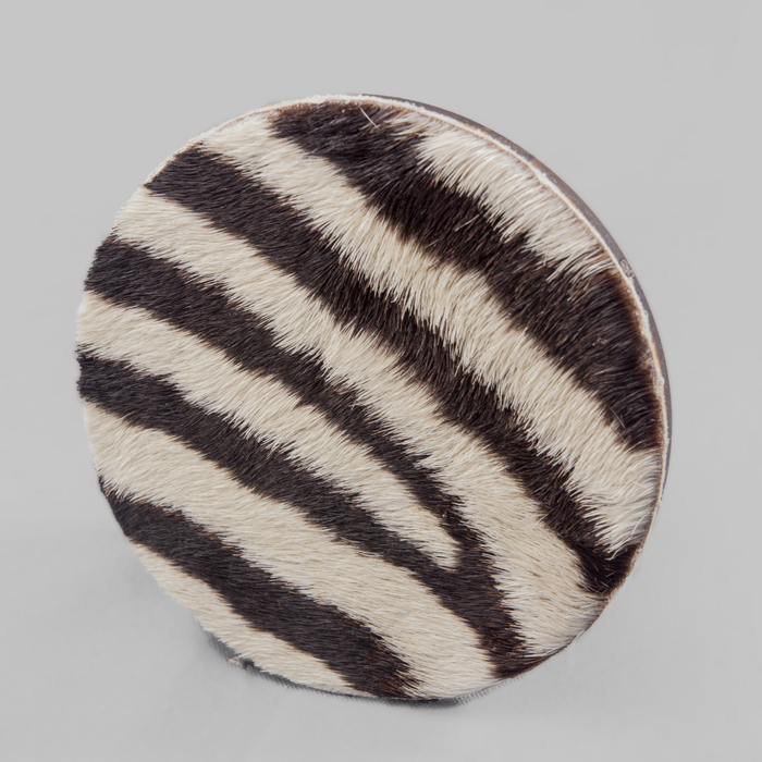 Zebra Fur Coasters (set of 6) - Africa Handmade