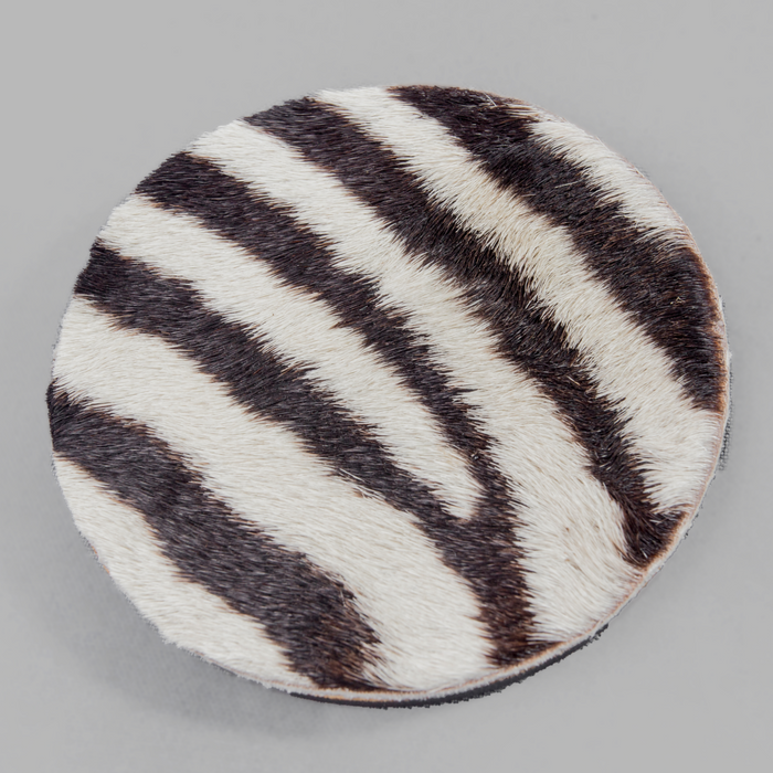 Zebra Fur Coasters (set of 6) - Africa Handmade