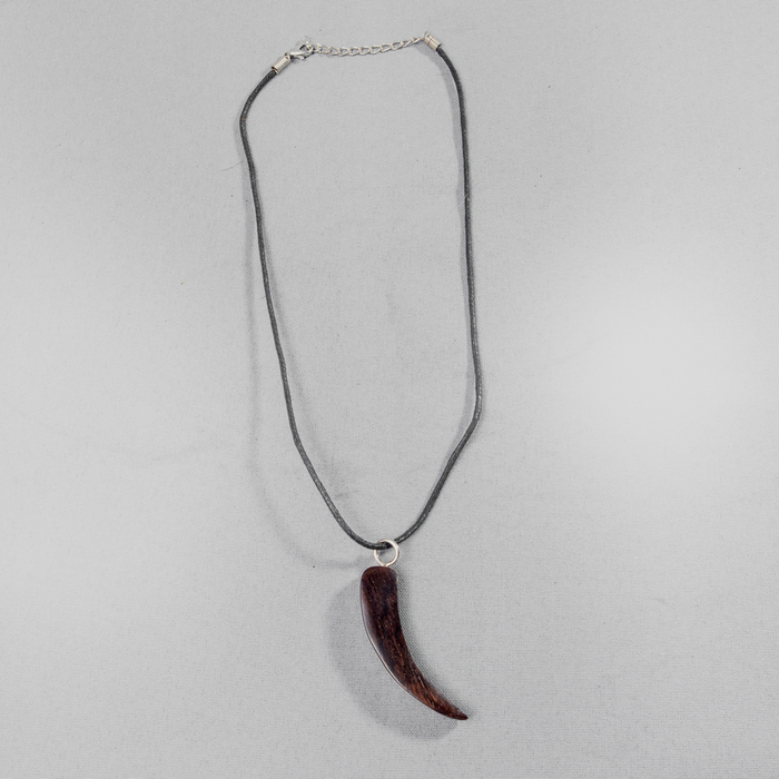 African Warthog Tooth Necklace (Black and White) - Africa Handmade