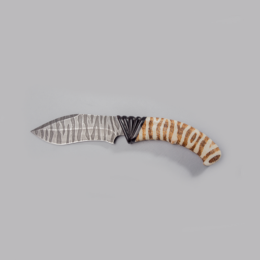 Zebra Handle Drop Point Blade - Africa Handmade