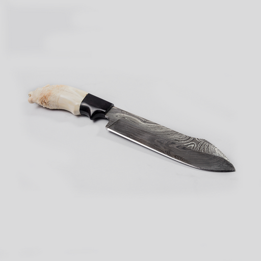 Roaring Lion Head Drop Point Blade (Warthog Bone) - Africa Handmade