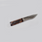 Pouncing Leopard Ebony Wood Drop Point Blade - Africa Handmade