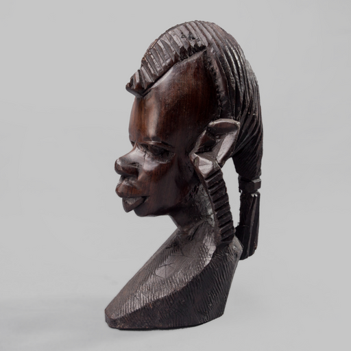 Masaai Warrior Ebony Wood Carving - Africa Handmade