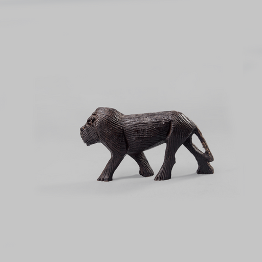 Lion Ebony Wood Carving - Africa Handmade