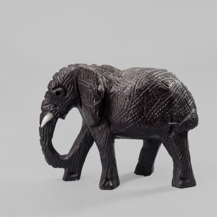 African Elephant Ebony Wood Carving - Africa Handmade