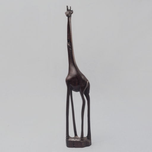 African Giraffe Ebony Wood Carving - Africa Handmade