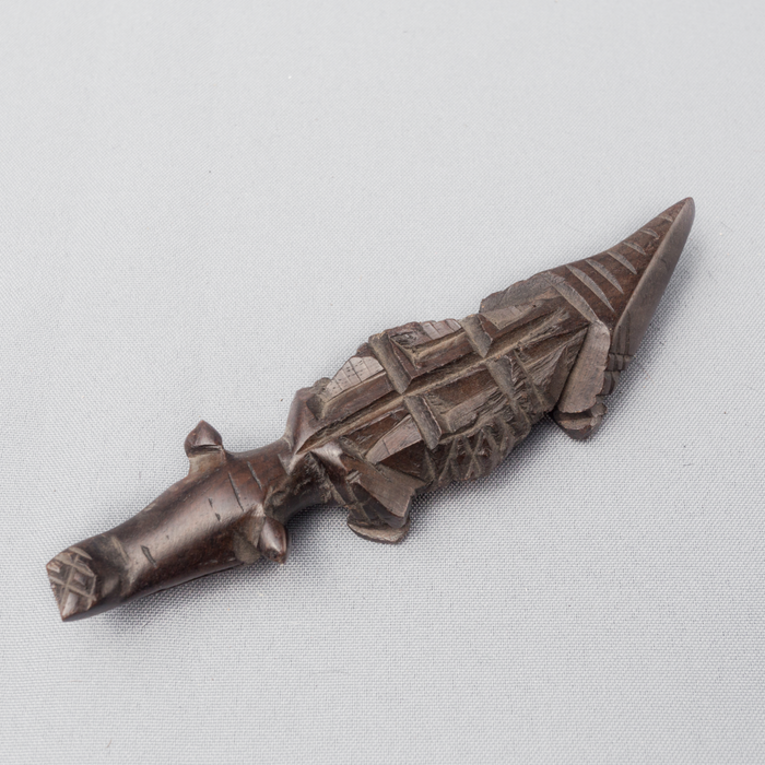 Abstract Crocodile Ebony Wood Carving (2 variations) - Africa Handmade