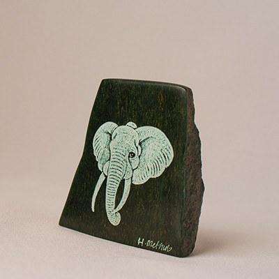 Big Five Animals Etched on Verdite Stone - Africa Handmade
