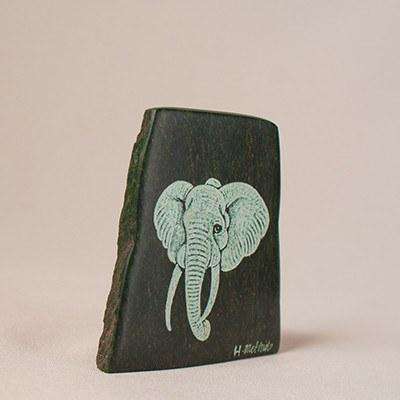 Big Five Animals Etched on Verdite Stone - Africa Handmade