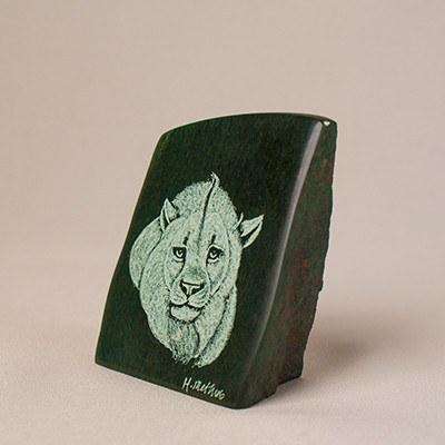 Big Five Animals Etched on Verdite Stone - Africa Handmade