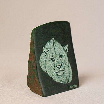 Big Five Animals Etched on Verdite Stone - Africa Handmade