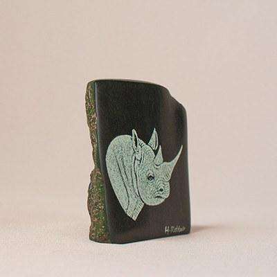 Big Five Animals Etched on Verdite Stone - Africa Handmade