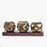 Mini Monkey Ball Candle Holder Wooden Base Set - Africa Handmade