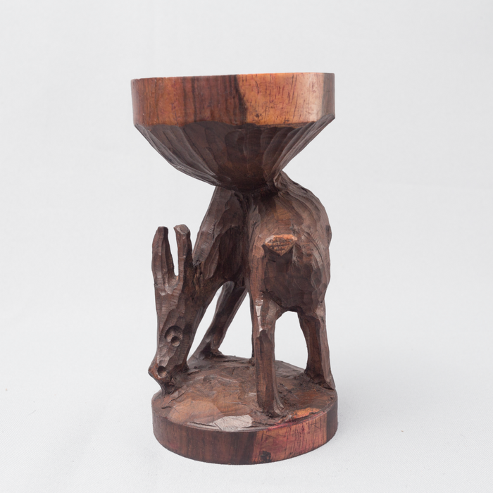 Feeding Bok Ebony Wood Egg Holder - Africa Handmade