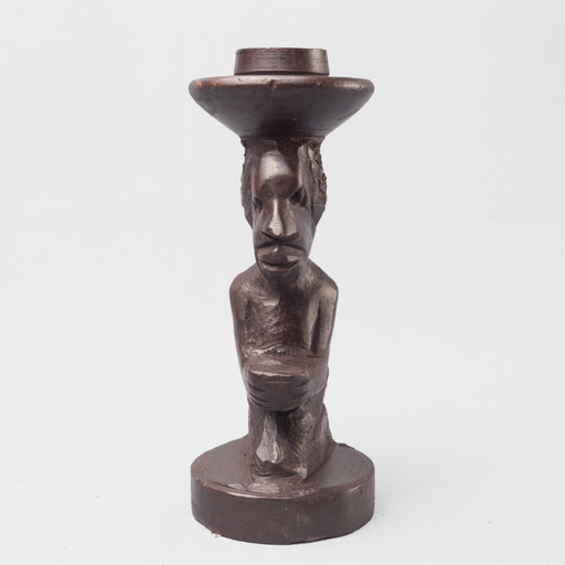 Mama Africa Ebony Wood Candle Holder - Africa Handmade
