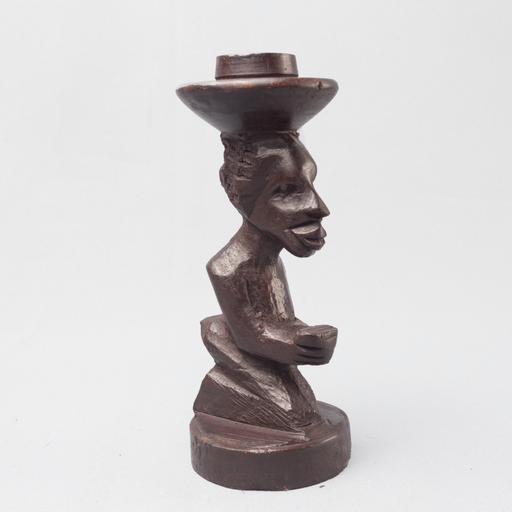 Mama Africa Ebony Wood Candle Holder - Africa Handmade