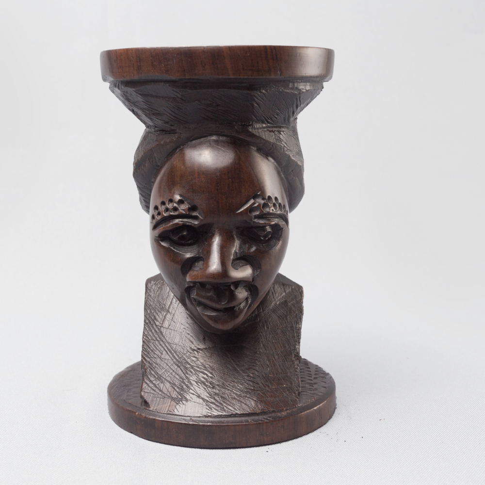 Mama Africa Ebony Wood Ostrich Egg Holder - Africa Handmade