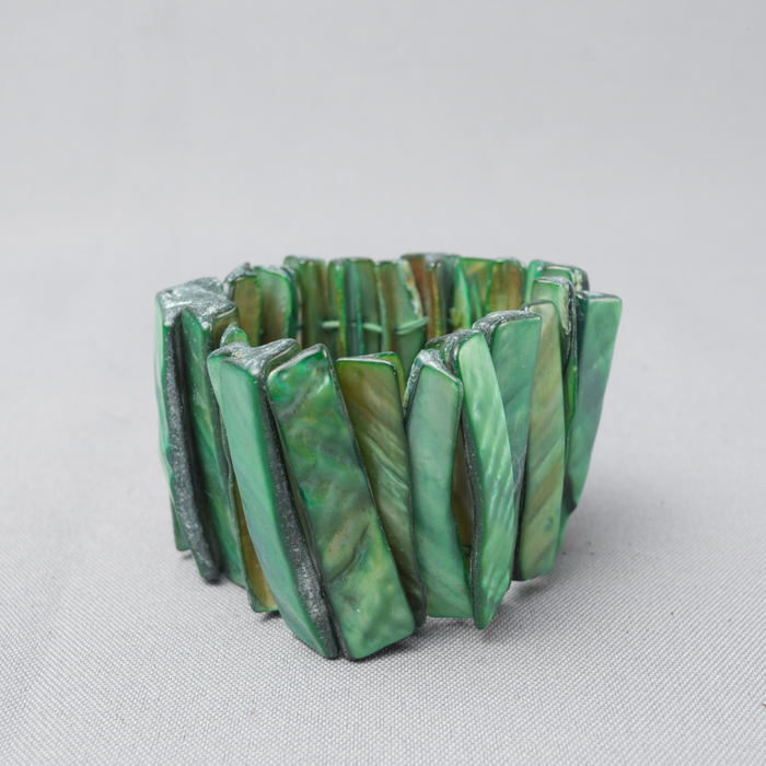 African Marble Stone Bracelets (Brown, Green and Purple) - Africa Handmade