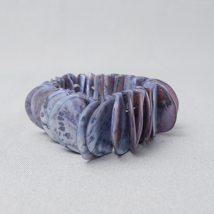 African Marble Stone Bracelets (Brown, Green and Purple) - Africa Handmade