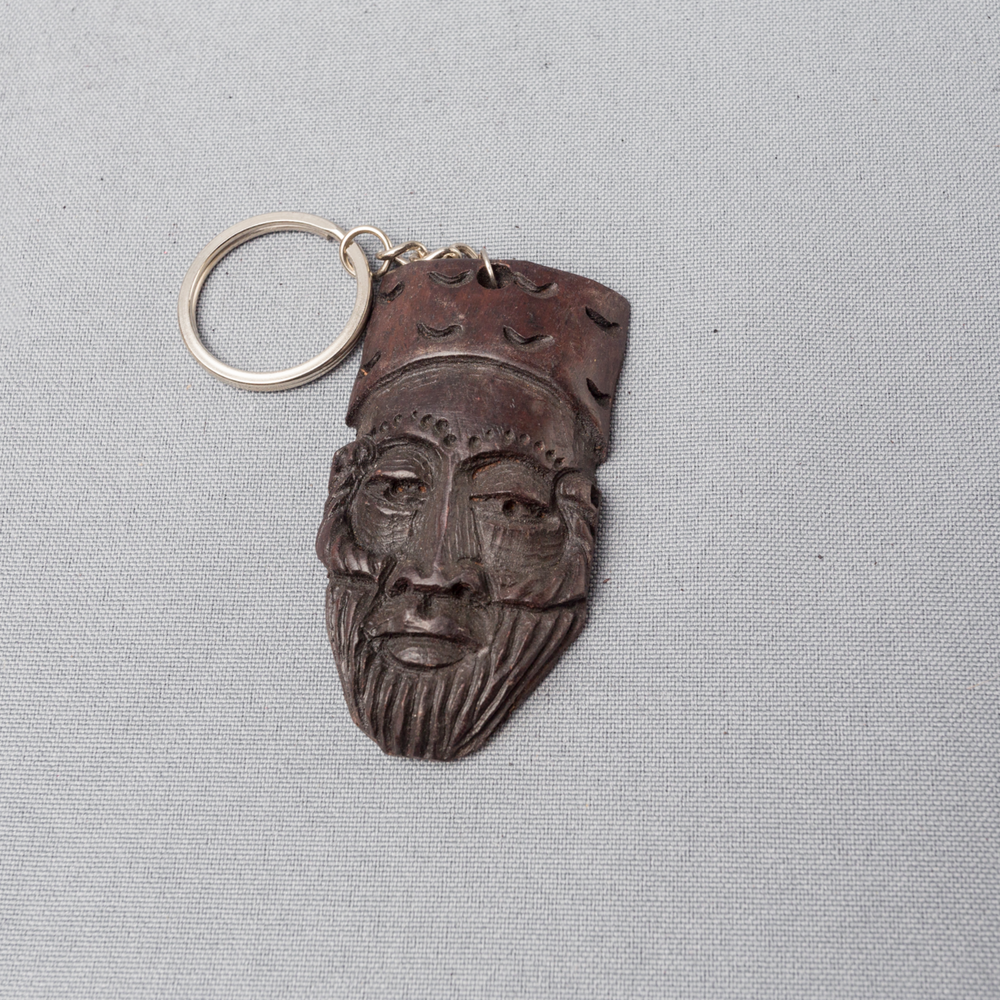 African King Ebony Wood Key Holder (Makonde Mask) - Africa Handmade
