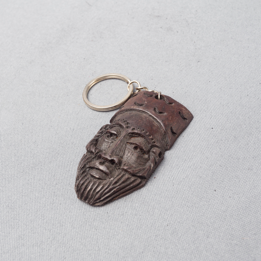 African King Ebony Wood Key Holder (Makonde Mask) - Africa Handmade