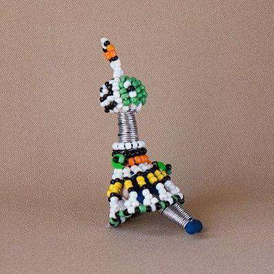 Beaded Key Ring Figurine Doll Small - Africa Handmade