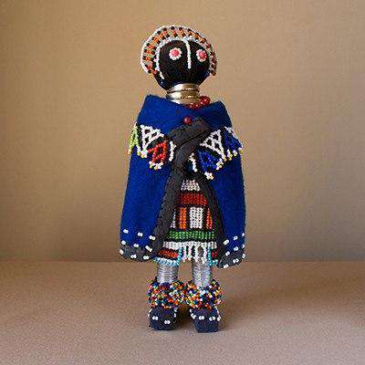 Beaded Ndebele Clan African Woman Doll - Traditional Ceremony Doll - Africa Handmade