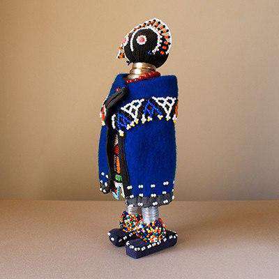 Beaded Ndebele Clan African Woman Doll - Traditional Ceremony Doll - Africa Handmade