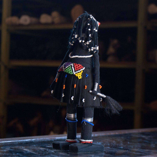 Beaded Ndebele Clan Sangoma (Traditional Healer) Woman Doll - Africa Handmade