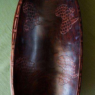 Crafted Display Serving Bowl Set of 2 Jacaranda Wood - Africa Handmade