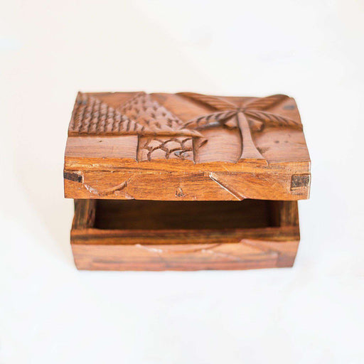 Jewelry Box Olive Wood African Village (Small) - Africa Handmade