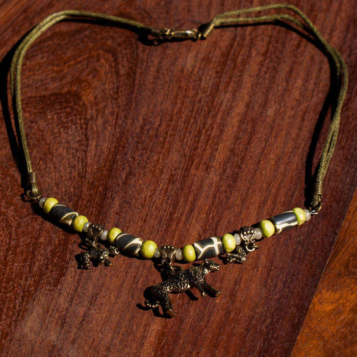 3 African Animals Charm Necklaces (Various) - Africa Handmade