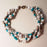 Blue & Beige Necklace by Palesa Khobane - Africa Handmade
