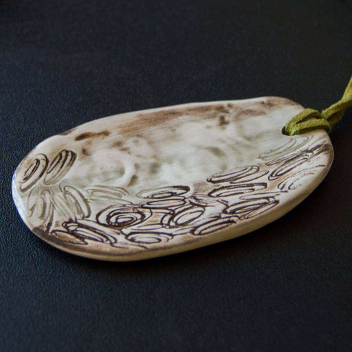 Ceramic Necklace Baked & Glazed (Abstract) - Africa Handmade