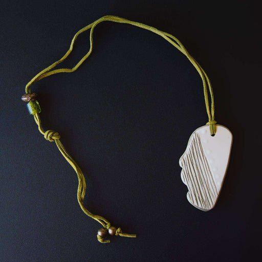 Ceramic Necklace Baked & Glazed (Abstract) - Africa Handmade