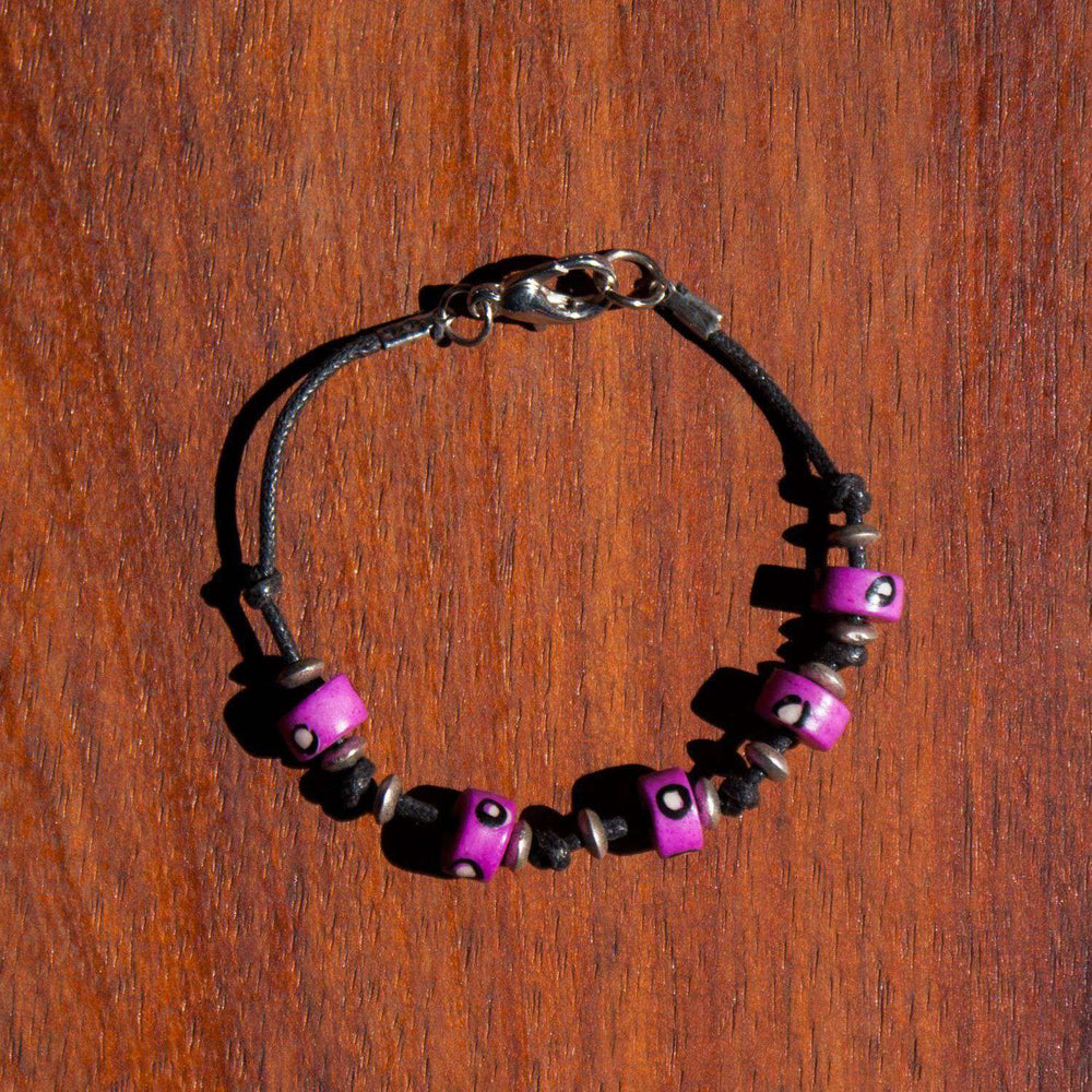 Kiddies Bracelet Bone Bead Pink (Various Colors) - Africa Handmade