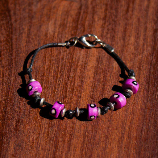 Kiddies Bracelet Bone Bead Pink (Various Colors) - Africa Handmade